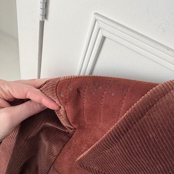 Vintage 70's Sears Men's Brown Corduroy Cotton Wool Country Coat Size 44 - Picture 5 of 8